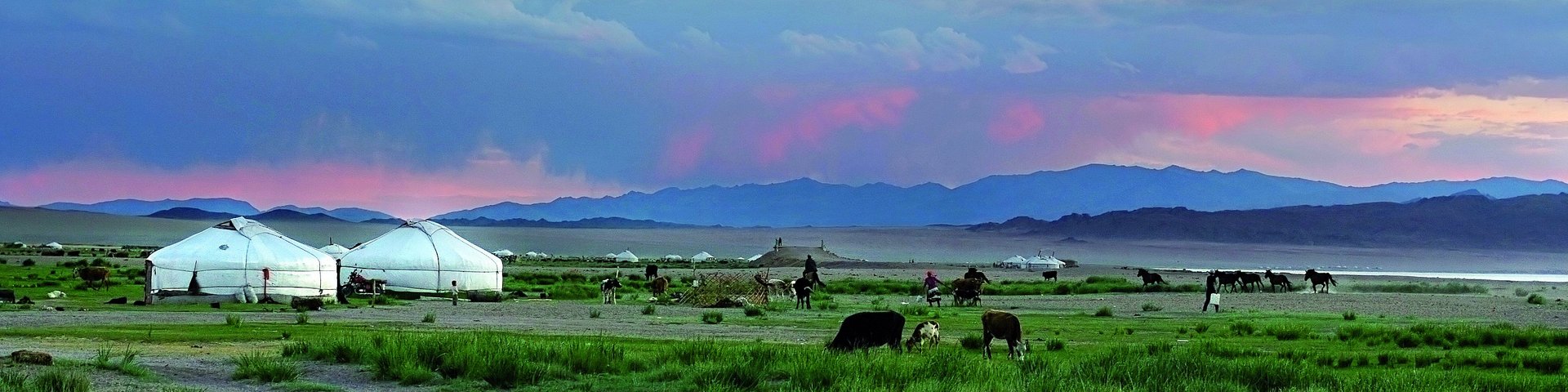 Jurten in der Mongolei